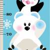 Messlatte: Eisbär & Pinguin - Schneeflocken - optional selbstklebend Bild 4