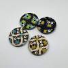 4er Button-Set Eulen, Kawaii, Stoffbuttons 25mm Bild 3