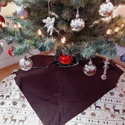 Christbaumdecke genäht, Weihnachtsbaumdecke XL