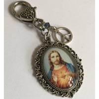 Taschenanhänger/Schlüsselanhänger mit Jesusbild Bild 1