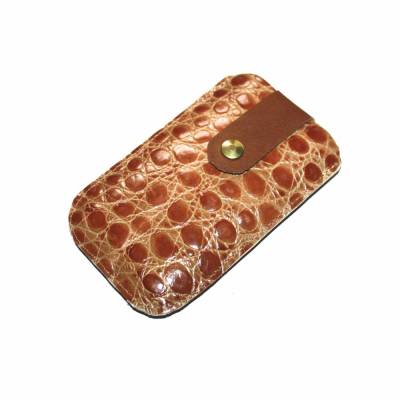 Smartphonetasche Leder Krokoprägung - individuelle Anfertigung