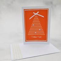 Weihnachtskarte Weihnachtsbaum orange Bild 1