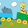 Kinderbordüre: Bunte Eisenbahn mit Tieren - optional selbstklebend - 18 cm Höhe Bild 9