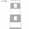 Wandtattoo Größenskala:  Leuchtturm mit Möwen "moin!" Bild 3