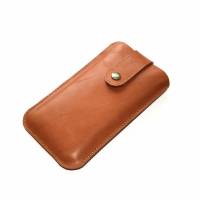Smartphonetasche Leder cognacfarben - individuelle Anfertigung Bild 1