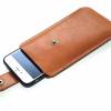Smartphonetasche Leder cognacfarben - individuelle Anfertigung Bild 3
