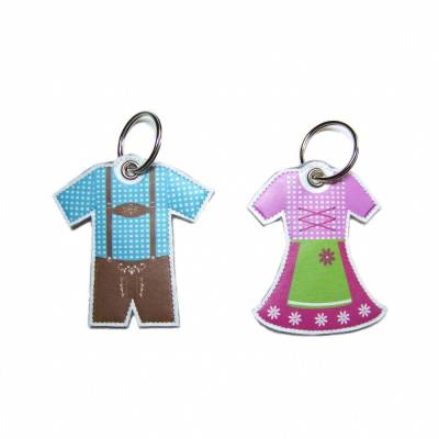 Schlüsselanhänger Dirndl Lederhose, z.B. für Oktoberfest