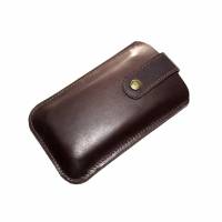 Smartphonetasche Leder dunkelbraun - individuelle Anfertigung Bild 1