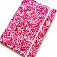 Notizbuch Tagebuch Reisetagebuch "Pink Ornaments" A5 Hardcover stoffbezogen Stoff Ornamente Reise Bild 5