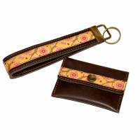 Kleines Portemonnaie aus Leder dunkelbraun „Sakura” Bild 1