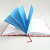 Notizbuch, DIN A5, hell-rot, blau, maritim, Logbuch, handgefertigt Bild 4