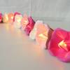 Lichterkette Glockenblume pink-rosa-weiß, Kinderzimmerdeko, Nachtlicht, Geschenk Mädchen, Tischdeko Taufe Bild 3