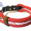 Hundehalsband maritim Marke AlsterStruppi verstellbar rot weiß Bild 4