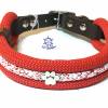 Hundehalsband maritim Marke AlsterStruppi verstellbar rot weiß Bild 6