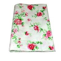 Loop Schlauchschal wollweiß weiß pink Blumen floral handmade Schal Damen Bild 4