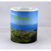 Keramiktasse Weiß mit Aufdruck der Insel Madera. Bild 1