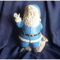 Weihnachtsmann mit Sack zum Befüllen,Blau,Handarbeit Bild 2