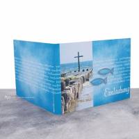 Einladungskarte Konfirmation, Kommunion oder Firmung "Kreuz im Meer" Bild 3