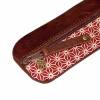 Federmäppchen Leder & Stoff  „Asanoha” rot Bild 2