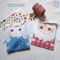 Bastelbogen für Geschenkverpackung, Weihnachtsengel und Nikolausengel zum Ausdrucken,  pdf-Datei Bild 6