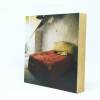 verfallenes Bett, altes Haus, Holzbild, Lost Place, marode, Foto auf Holz, im Quadrat, 10 x 10 cm Bild 2