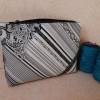 Strickbeutel, Projekttasche, Windeltasche, Stricktasche, Kosmetiktasche, mit Reißverschluß, Clutch Bild 2