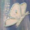 GLITZERNDE SCHMETTERLINGE - abstraktes Leinwandbild 20cmx50cm  mit irisierendem Glitter, Künstlerin Christiane Schwarz Bild 2