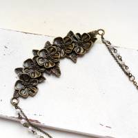 Blumenliebe • Halskette bronze | Statementkette | Geschenkidee Frau | Freundin | Schwester | Mama Bild 4