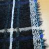 Mantelstoff Jackenstoff Bouclé Woll - Boucle Tweed Stoff gewebt schwarzblau- blau- smaragd - wollweiss (1m/22,-€ ) Bild 3