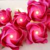 Lichterkette Rosen Blüten in lila, Tischdeko Taufe, Hochzeit, Geburtstag, Konfirmation, Geschenk, Hochzeitsdeko Bild 6