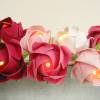 Lichterkette Rosen Blüten in lila, Tischdeko Taufe, Hochzeit, Geburtstag, Konfirmation, Geschenk, Hochzeitsdeko Bild 8