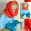 Schal Schlauchschal und Mütze mit Rollrand Baby Kleinkind Baby- Set gestrickt aus Kuschelwolle von Lana Grossa Bild 6