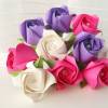 Lichterkette kleine Rosen in pink-lila-weiß, Geschenk für Taufe, Geburtstag, Konfirmation Bild 2
