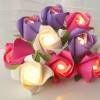 Lichterkette kleine Rosen in pink-lila-weiß, Geschenk für Taufe, Geburtstag, Konfirmation Bild 7