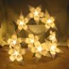 Lichterkette mit Stern-Blüten in weiß, Kinderzimmer Deko, Nachtlicht, Tischdeko Bild 3