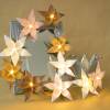 Lichterkette mit Stern-Blüten in weiß, Kinderzimmer Deko, Nachtlicht, Tischdeko Bild 8