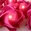 Lichterkette große Rosen in Pink, Geschenk Taufe, Tischdeko, Girlande, Kinderzimmerdeko Bild 4