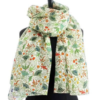 RENAISSANCE TÜCHER Bio-Baumwolle Seide 16.Jahrhundert historisches Muster