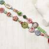 hippie-Bettelkette-Halskette-beadwork-Schmuck-Quasten-boho-Kette-bohemian-Schmuck-lange-Kette-rosa Bild 5