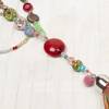 hippie-Bettelkette-Halskette-beadwork-Schmuck-Quasten-boho-Kette-bohemian-Schmuck-lange-Kette-rosa Bild 6