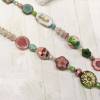 hippie-Bettelkette-Halskette-beadwork-Schmuck-Quasten-boho-Kette-bohemian-Schmuck-lange-Kette-rosa Bild 7