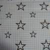 8,90 EUR/m Stoff Baumwolle - Sterne schwarz auf hellblau - weiß Karo Ökotex Bild 4
