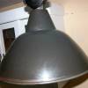 Industrie-Lampe,DDR der 60er Jahre aus Berlin Grünau,Emailierte Lampe mit Gebrauchsspuren Bild 2