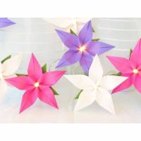 Lichterkette pink-lila-weiß, Geschenk Kindergeburtstag, Deko Taufe, Weihnachtsgeschenk Bild 1