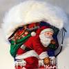Riesenstiefel XXL Nikolausstiefel 97 cm lang Rot Blau Weiß Weihnachtsmannsack blaues Filzfutter weiße Plüsch- Krempe Bild 10