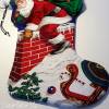 Riesenstiefel XXL Nikolausstiefel 97 cm lang Rot Blau Weiß Weihnachtsmannsack blaues Filzfutter weiße Plüsch- Krempe Bild 6
