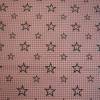 8,90 EUR/m Stoff Baumwolle - Sterne schwarz auf altrosa - weiß Karo Ökotex Bild 2