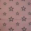 8,90 EUR/m Stoff Baumwolle - Sterne schwarz auf altrosa - weiß Karo Ökotex Bild 4
