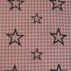 8,90 EUR/m Stoff Baumwolle - Sterne schwarz auf altrosa - weiß Karo Ökotex Bild 6