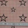 8,90 EUR/m Stoff Baumwolle - Sterne schwarz auf altrosa - weiß Karo Ökotex Bild 8